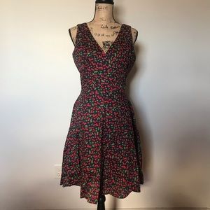 NWOT Pinup cherry dress yellow star/Modcloth